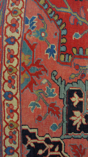 Antique Serapi Persian Rug - Border