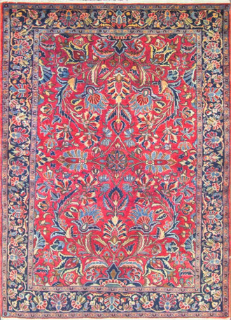 Extraordinary Antique Persian Manchester Wool Mohajeran  Sarouk Rug