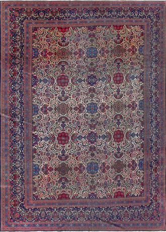 Antique Persian Dabir Kashan Carpet, Most Beautiful