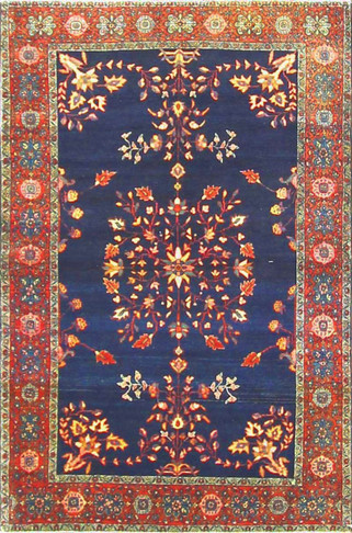 Antique super Fune Feraghan Sarouk Rug