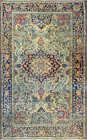 Antique Persian Mohtasham Kashan Rug