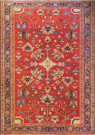 Antique Serapi Carpet,