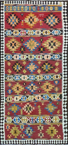 Antique Azerbaija Kilim/ rug unusual,20th century