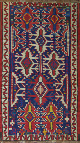 Antique Kuba Caucasian Kilim