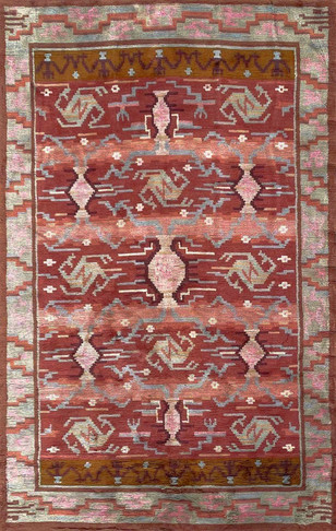 Scandinavian Carpet, Vintage 7'5" x 10'7"