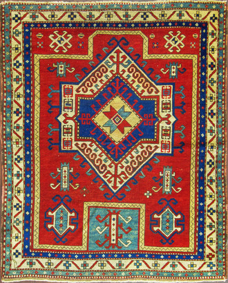 Antique Caucasian Karachof Kazak Rug