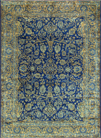 Antique Persian Laver Kerman Carpet