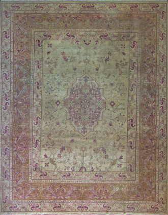 Antique Amritsar/ Agra Carpet, 10' x 13'