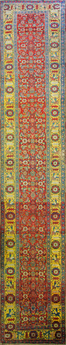 Antique Persian Bijar Runner Gallery Carpet
