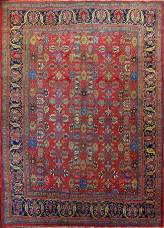 Antique Persian Bijar Halwai Carpet