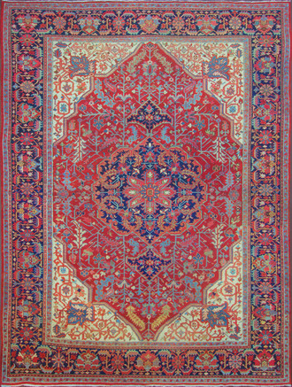 Antique Persian Heriz Carpet