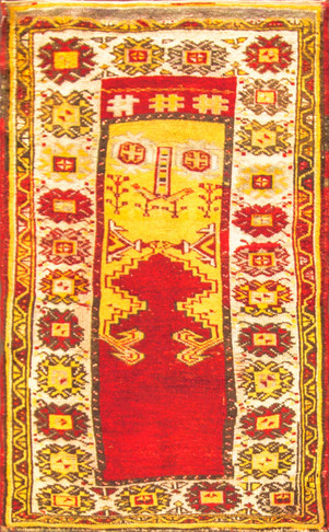 Antique Anatolian Oushak Rug