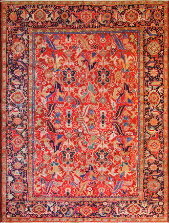 Incredible Antique Persian Heriz