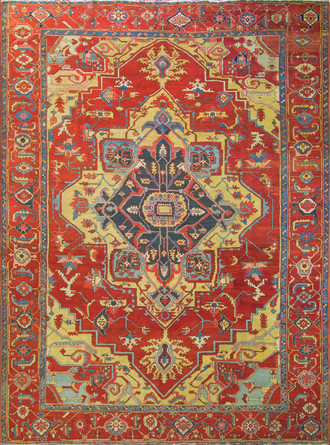 Most Wonderful Antique Serapi Carpet
