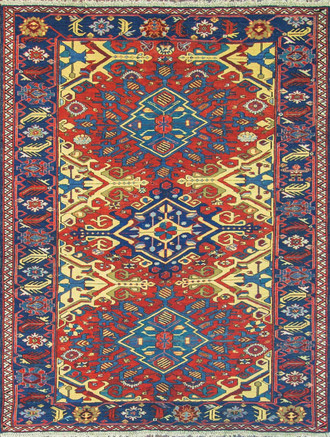 Antique Soumak Caucasian Rug