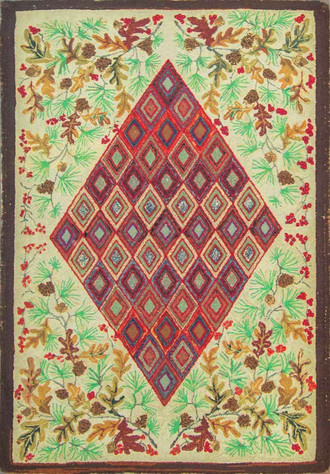 Antique American Hooked Rug