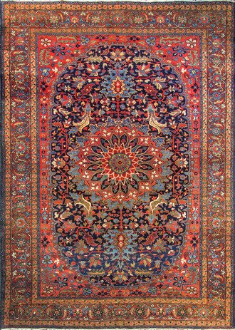 Antique Persian Heriz Sherabian Carpet