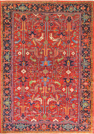 "Tree of Life" Persian Heriz Rug