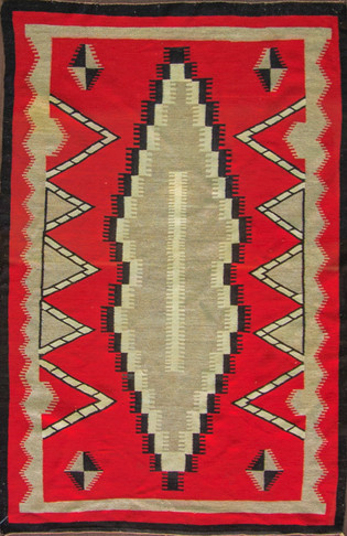 Unusual Eye-dazzler Navajo Rug