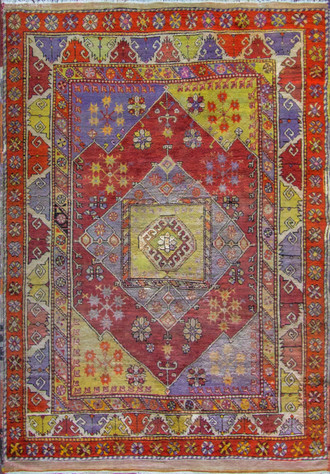 Amazing Antique Turkish Oushak Rug