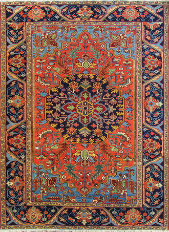 Antique Persian Heriz Carpet