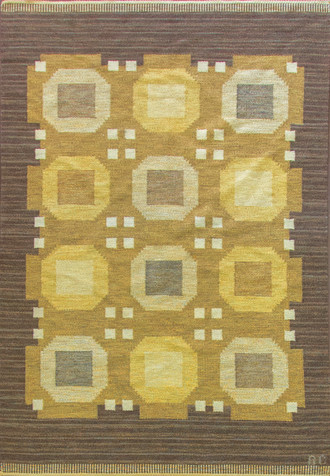 20th Century Swedish Flat-Weave Carpet by Agda Osterberg