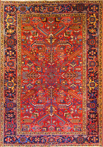 Antique Persian Heriz Carpet