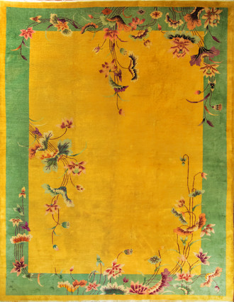 Antique Art Deco Chinese Oriental Rug