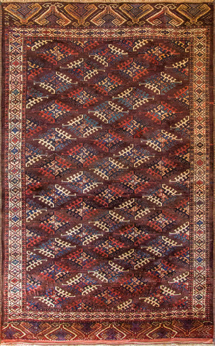 Antique Yomut or Yomud, Turkoman Rug