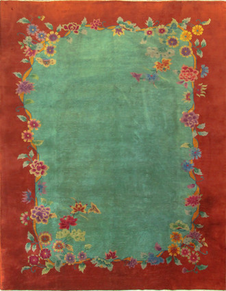 Antique Art Deco Chinese Carpet