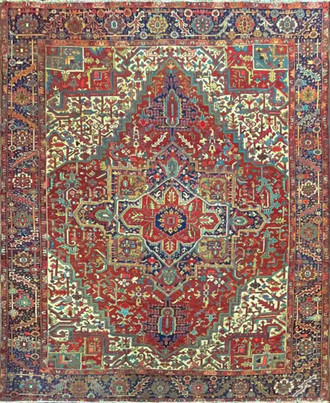 Antique Persian Heriz, Carpet , c-1920's