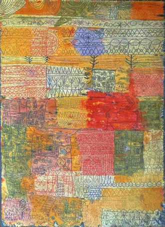 20th Century Paul Klee Vintage Scandinavian Rug "Florentinische Villenviertel"