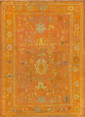 Antique Oushak carpet, Most Decorative