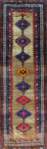 Antique Persian  Serab/Serapi Runner, Camel Color, c-1900's