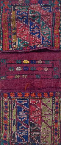 Antique Tribal Storage Bag (Khorjin Face)