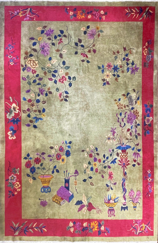 Antique Chinese Art Deco Carpet