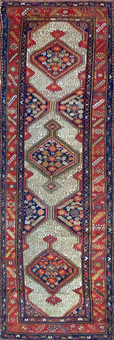 Antique Persian Serab/Serapi Runner, Camel Color, c-1880