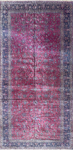 Antique Persian Manchester Wool Kashan Carpet image 1