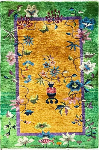 Antique Art Deco Chinese Oriental Rug, image 1