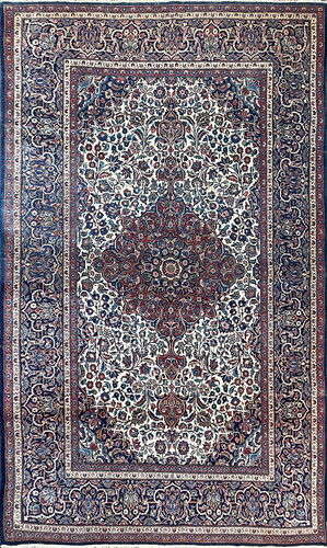 Antique Persian Dabir Kashan Rug image 1