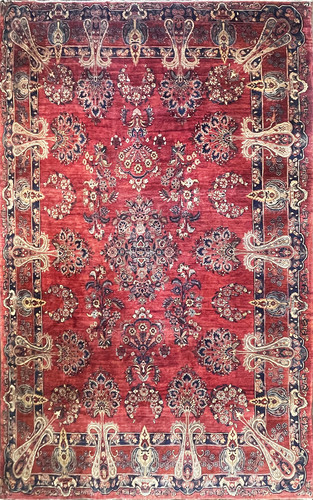 Antique Persian Mohajeran Sarouk Carpet image 1