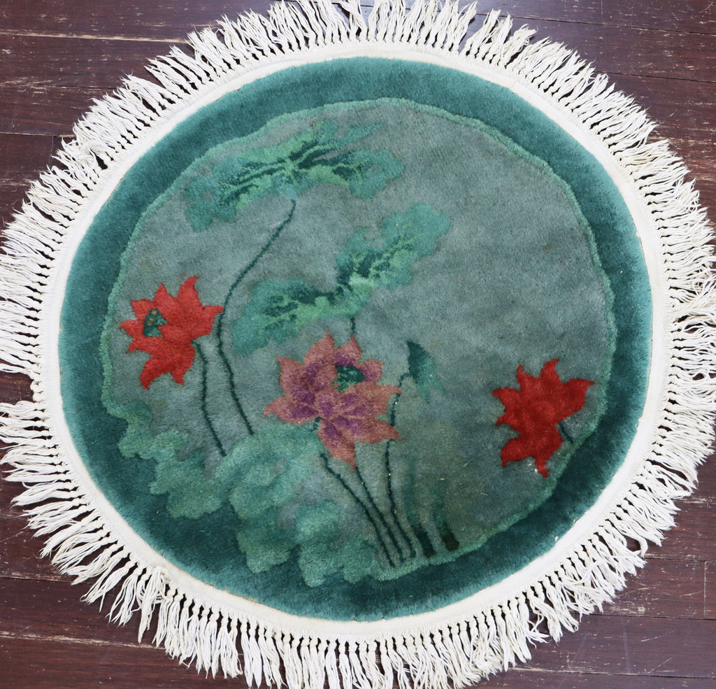 Antique circular Art Deco Rug Eli Peer Oriental Rugs