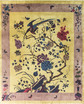 Golden Chinese Art Deco Rug, Full View